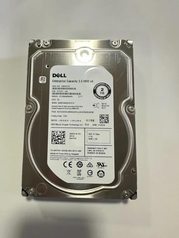 Dell OEM Seagate Enterprise 2TB SAS HDD product reference photo
