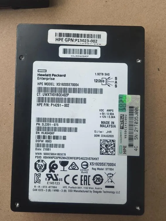 HPE 1.92TB SAS Enterprise SSD