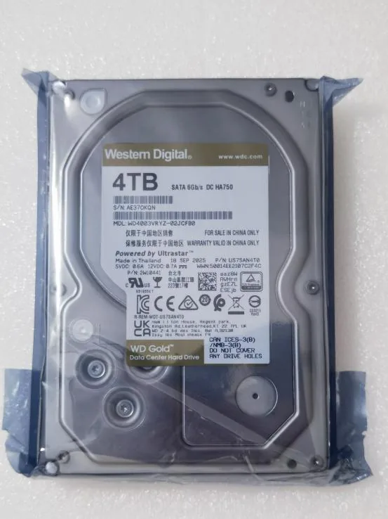 WD Gold 4TB SATA Enterprise HDD