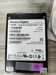 WD Ultrastar DC SN640 7.68TB NVMe SSD