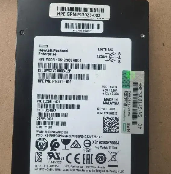 HPE 1.92TB SAS Enterprise SSD