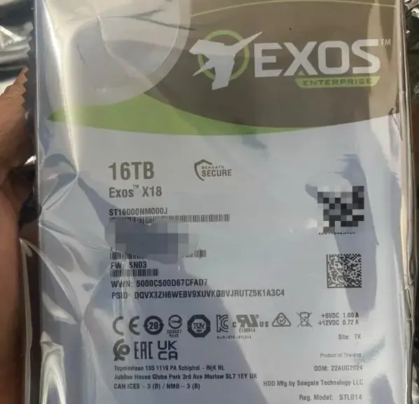 Seagate Exos X18 16TB SATA HDD