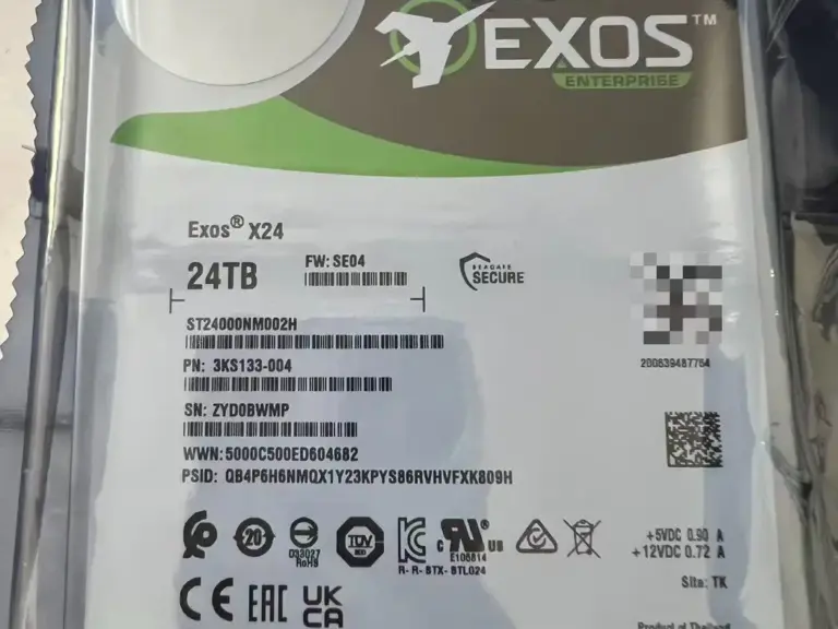 Seagate Exos X24 enterprise HDD prepared for model-level storage inquiry